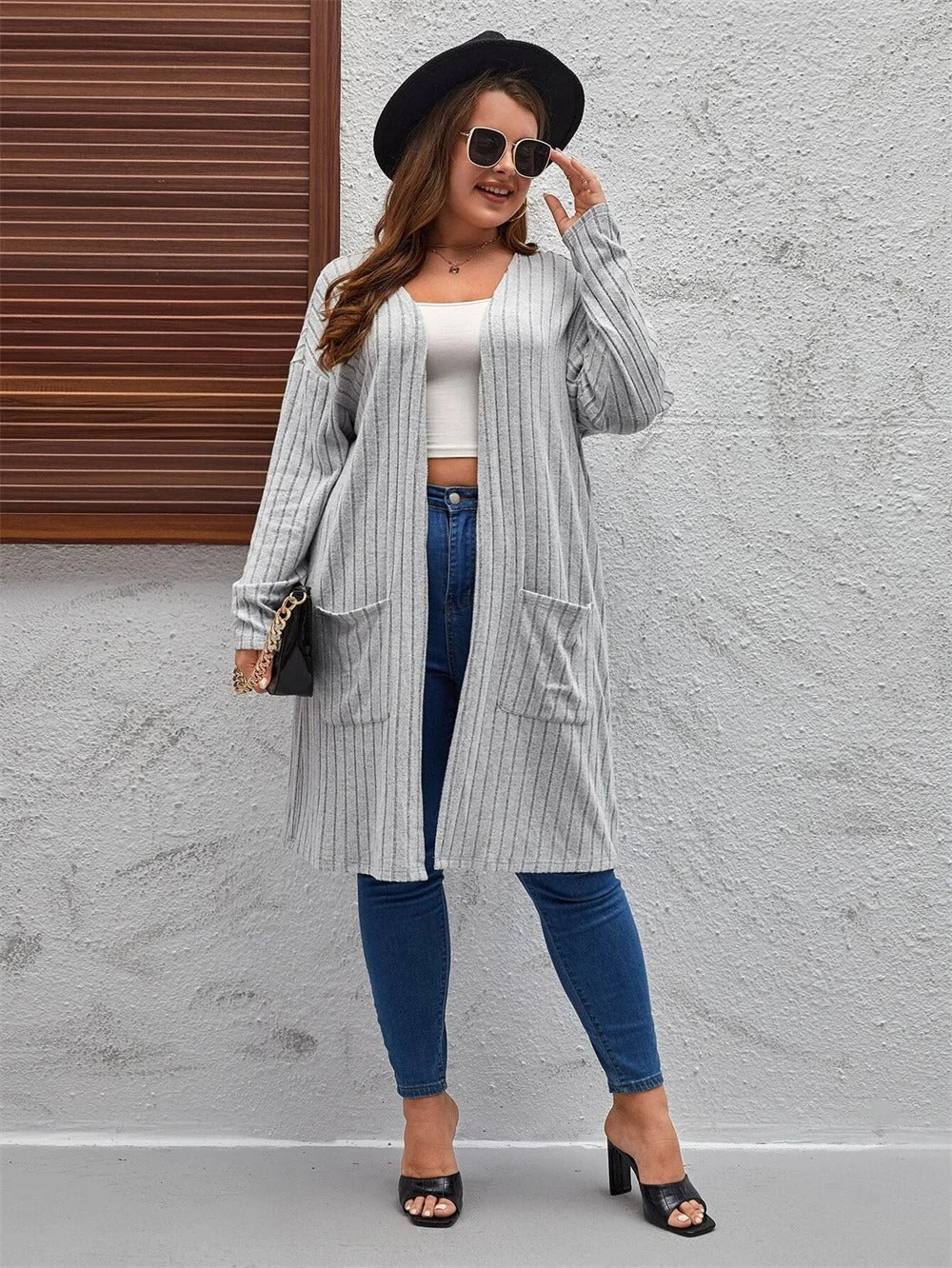 Cardigan Plus Size em Tricot Michelle