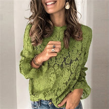 Blusa Casual de Renda Floralle