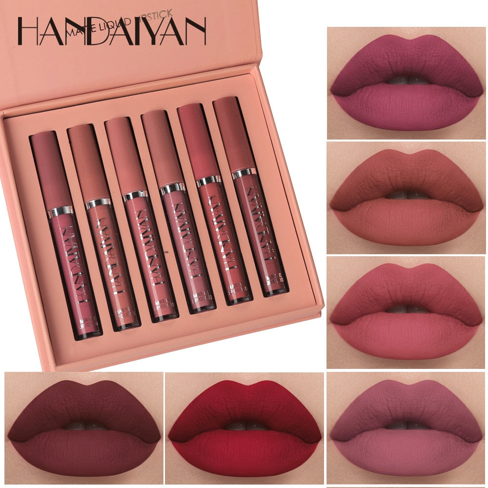 Batom Lip Handaiyan™ Kit c/06 Uni - 16 horas de duração