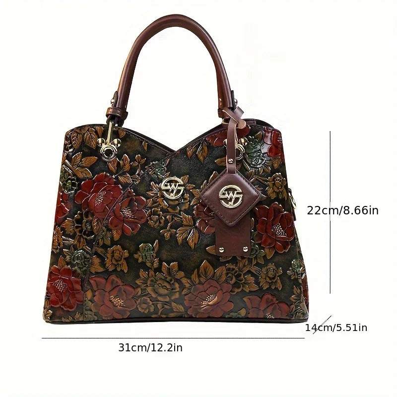 Bolsa Luxuosa Nimbus com Estampa Floral Vintage