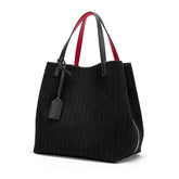 Bolsa de grande capacidade feminina, bolsa exterior monocromática, bolsa requintada, tecelagem artesanal, elegante e clássica, nova