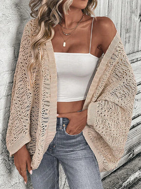 Cardigan de Tricot Feminino Ponto Aberto Essential