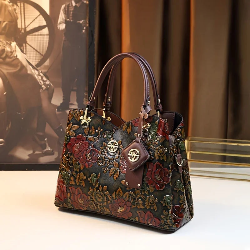 Bolsa Luxuosa Nimbus com Estampa Floral Vintage