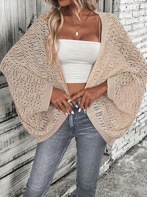 Cardigan de Tricot Feminino Ponto Aberto Essential