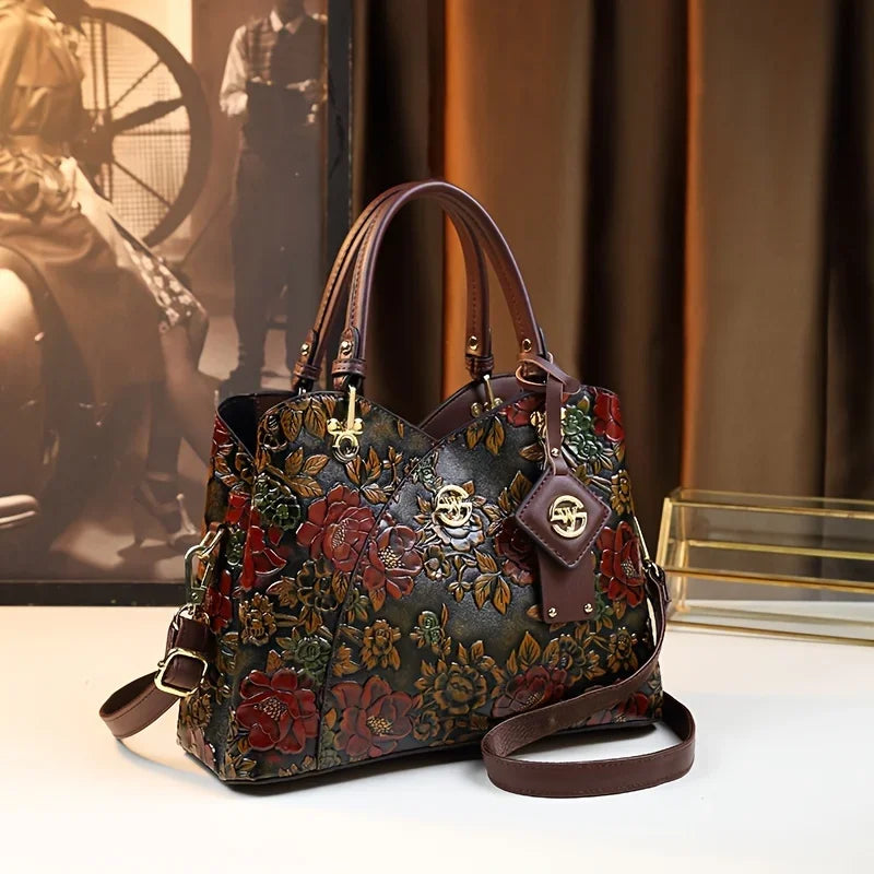 Bolsa Luxuosa Nimbus com Estampa Floral Vintage