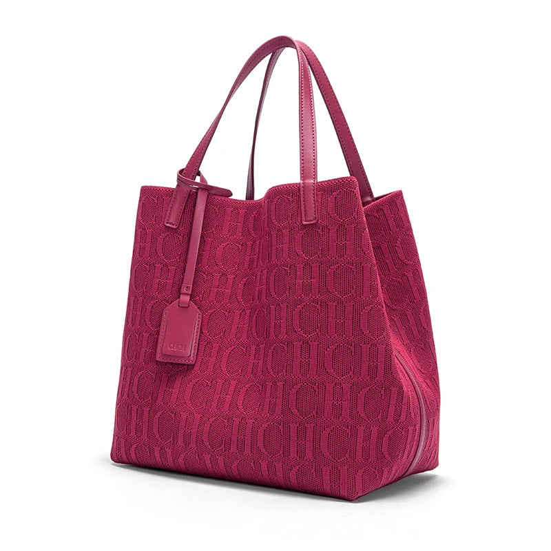 Bolsa Feminina Elegante de Grande Capacidade Rosa Bloumi